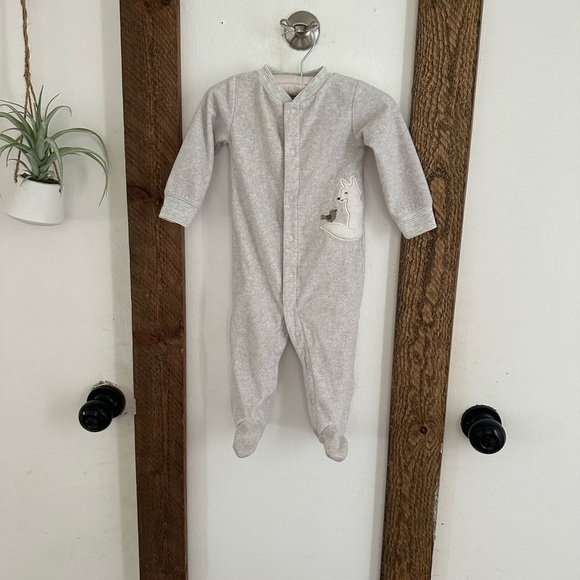 Carter’s Baby Boy Fox Snap Fleece Footies Sleep & Play EUC size 9 Months - Picture 6 of 9